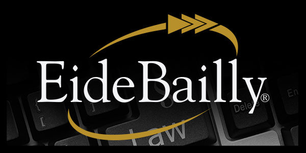Conceptual keyboard - Law (blue key) Eide Bailly Case Study with Pinpoint Labs